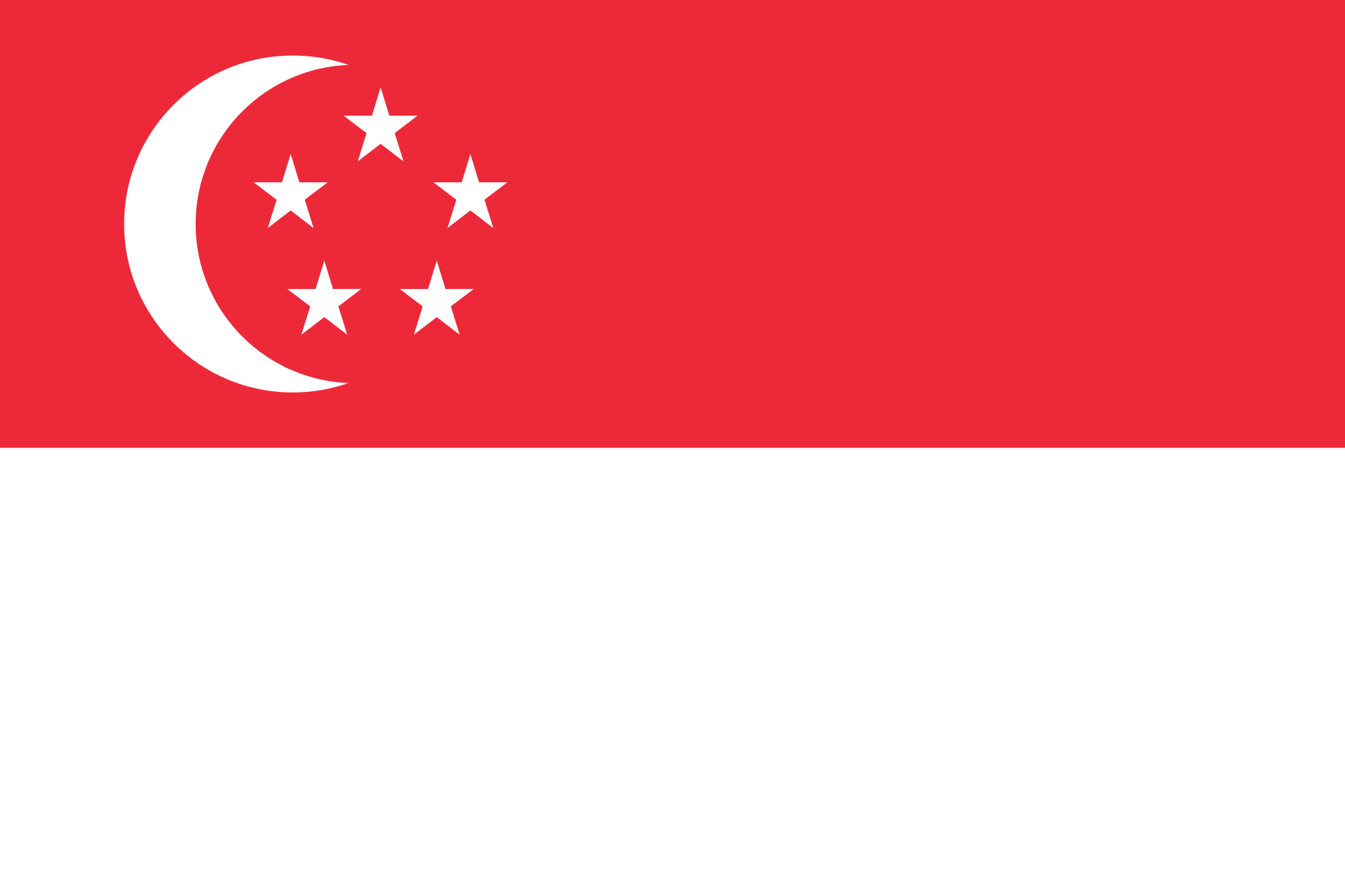 Νοτιοανατολική Ασία: Σημαία Σιγκαπούρη Singapore 