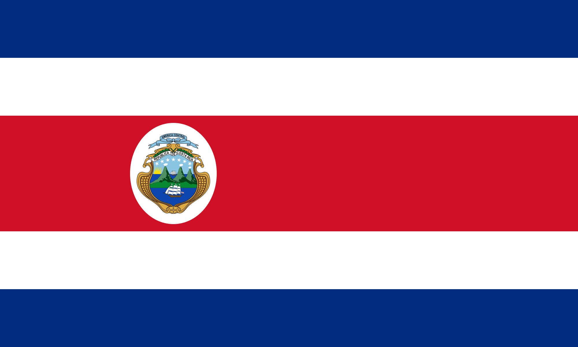 Βόρεια Αμερική: Σημαία Κόστα Ρίκα costa-rika 