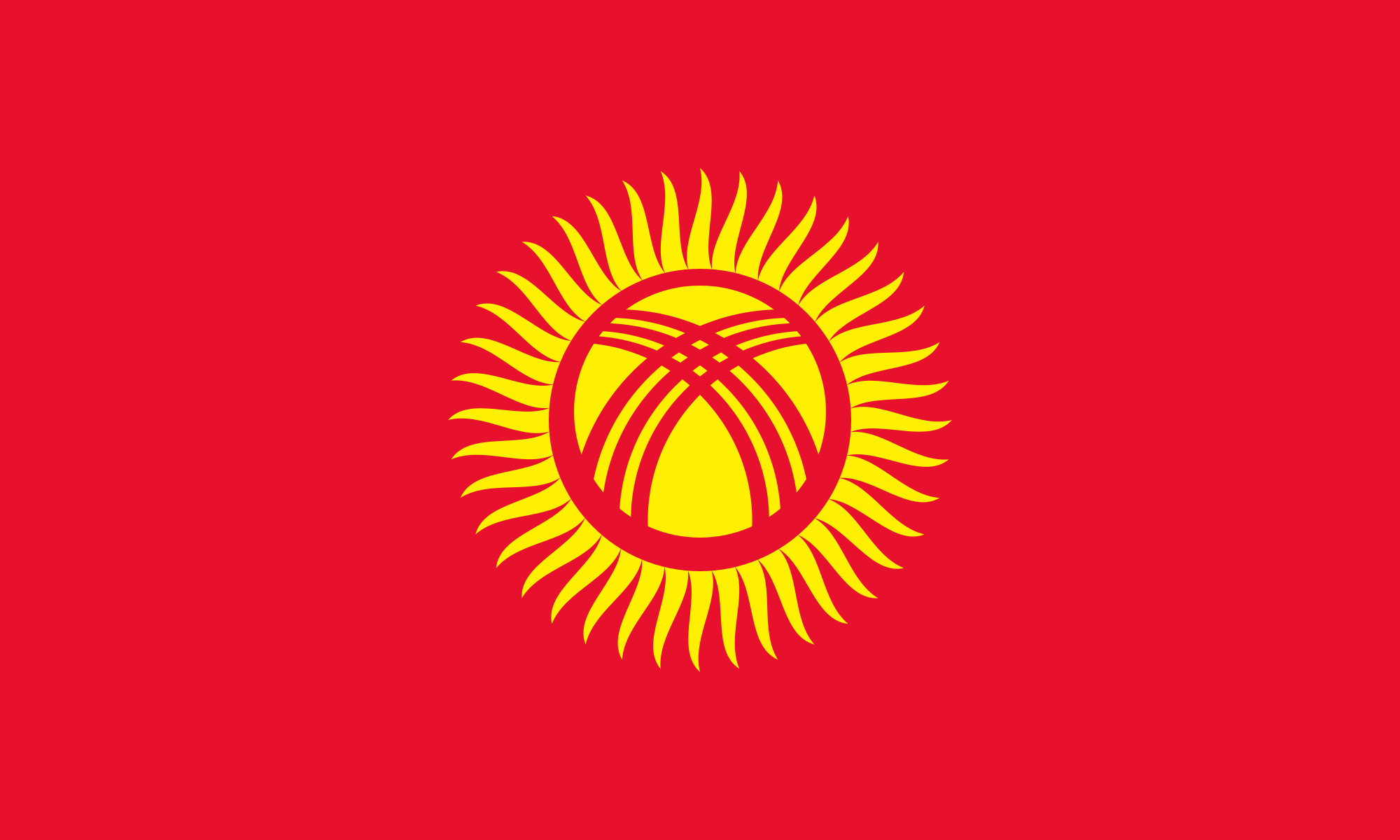 Κεντρική Ασία: Σημαία Κιργιστάν kirgistan 