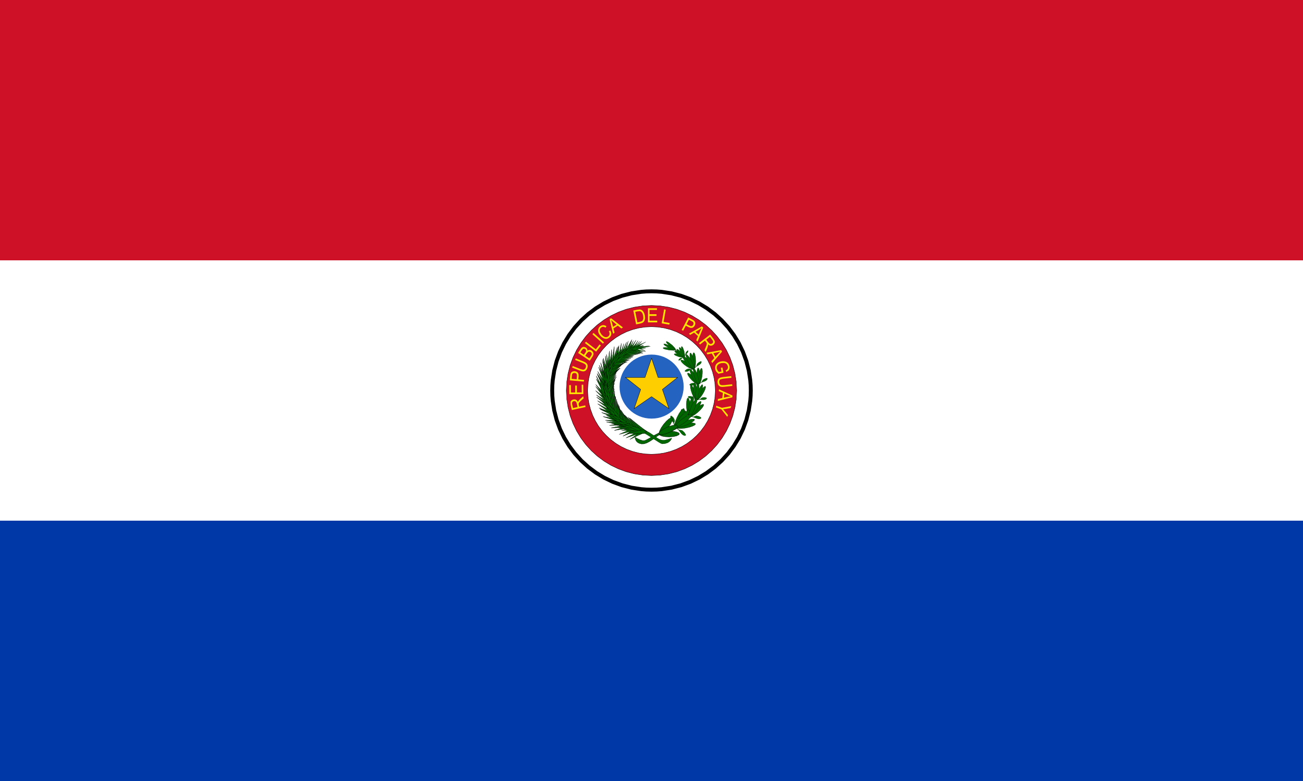 Νότια Αμερική: Σημαία Παραγουάης paraguai 