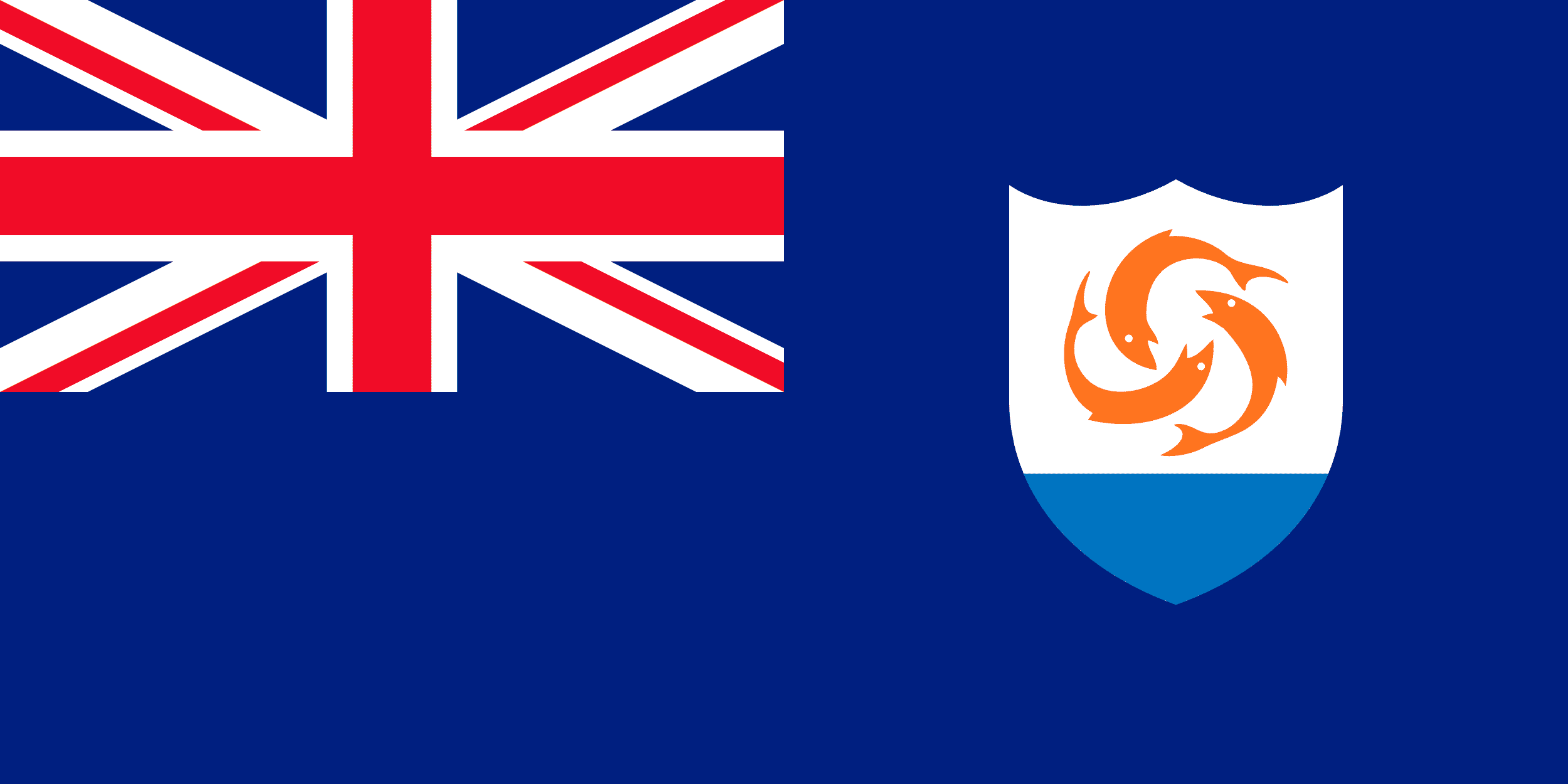 Καραϊβική: Σημαία Ανγκουίλα anguilla 