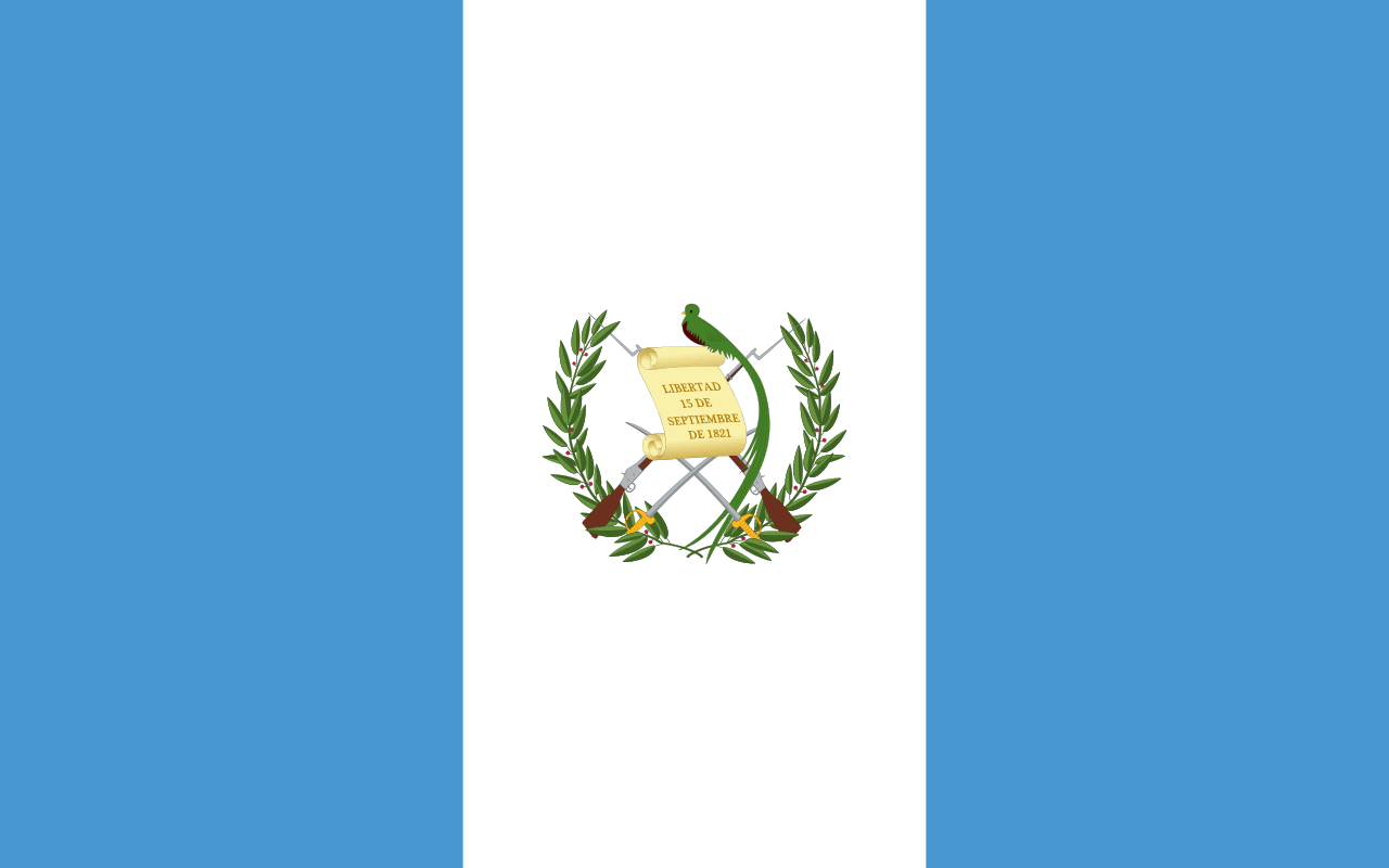 Βόρεια Αμερική: Σημαία Γουατεμάλα gouantemala 