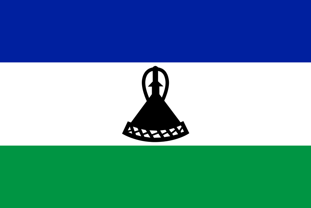 Αφρική: Σημαία Λεσότο lesotho 